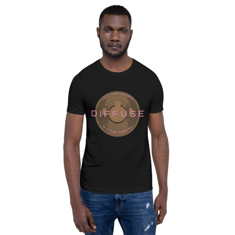 Diffuse (Gold) - Black T-Shirt (Unisex)