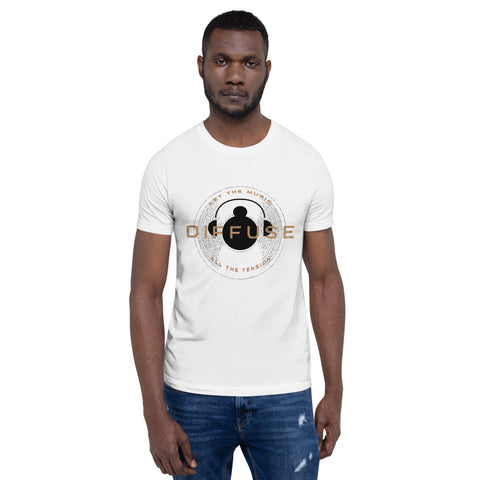 Diffuse (Gold & Black) - White T-Shirt (Unisex)